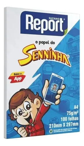 Pacote de 100 folhas de papel A4 branco