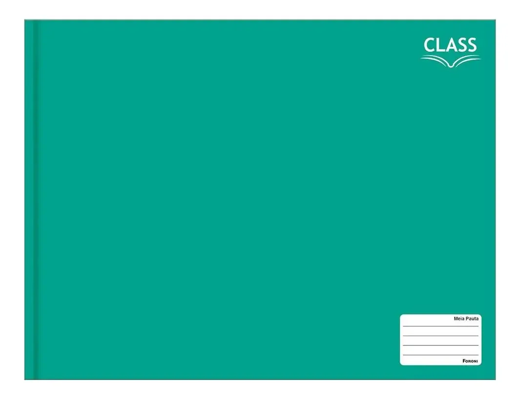 Caderno meia pauta, capa dura (40 folhas)